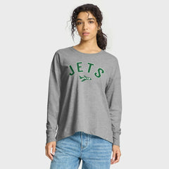 New York Jets Women's Hometown Legacy Long Sleeve T-Shirt Heather Gray