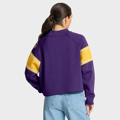 Minnesota Vikings Oversized Hometown Toss Sweep Mock Neck Pullover Purple