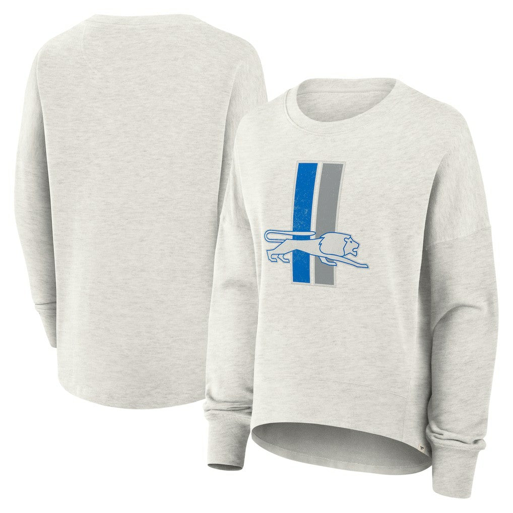 Detroit Lions Women's Oversized Hometown Pullover Sweatshirt Heather Gray
