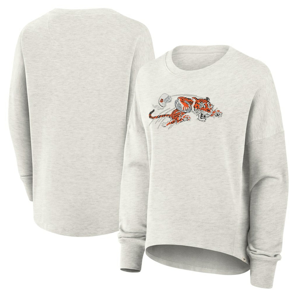 Cincinnati Bengals Women's Oversized Hometown Pullover Sweatshirt Heather Gray