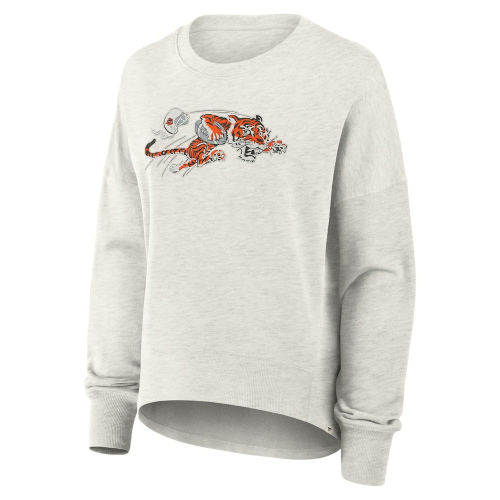 Cincinnati Bengals Women's Oversized Hometown Pullover Sweatshirt Heather Gray