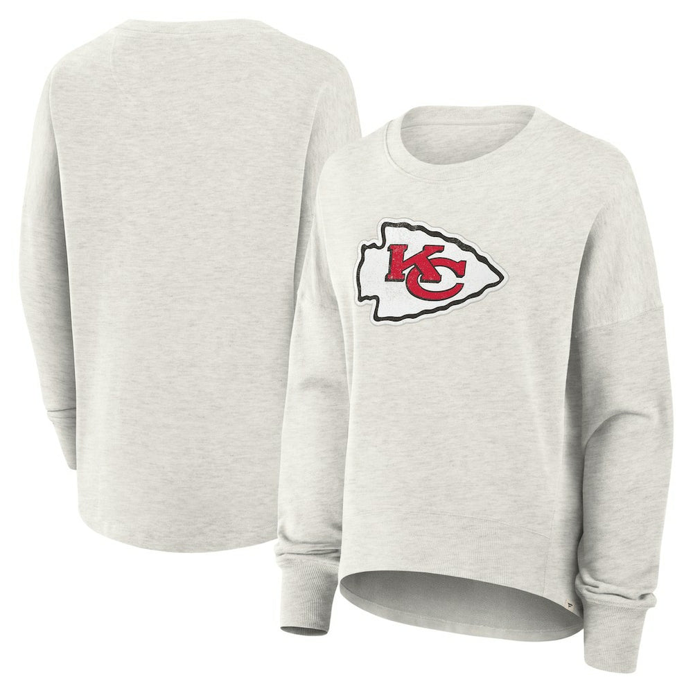 Kansas City Chiefs Women's Oversized Hometown Pullover Sweatshirt Heather Gray