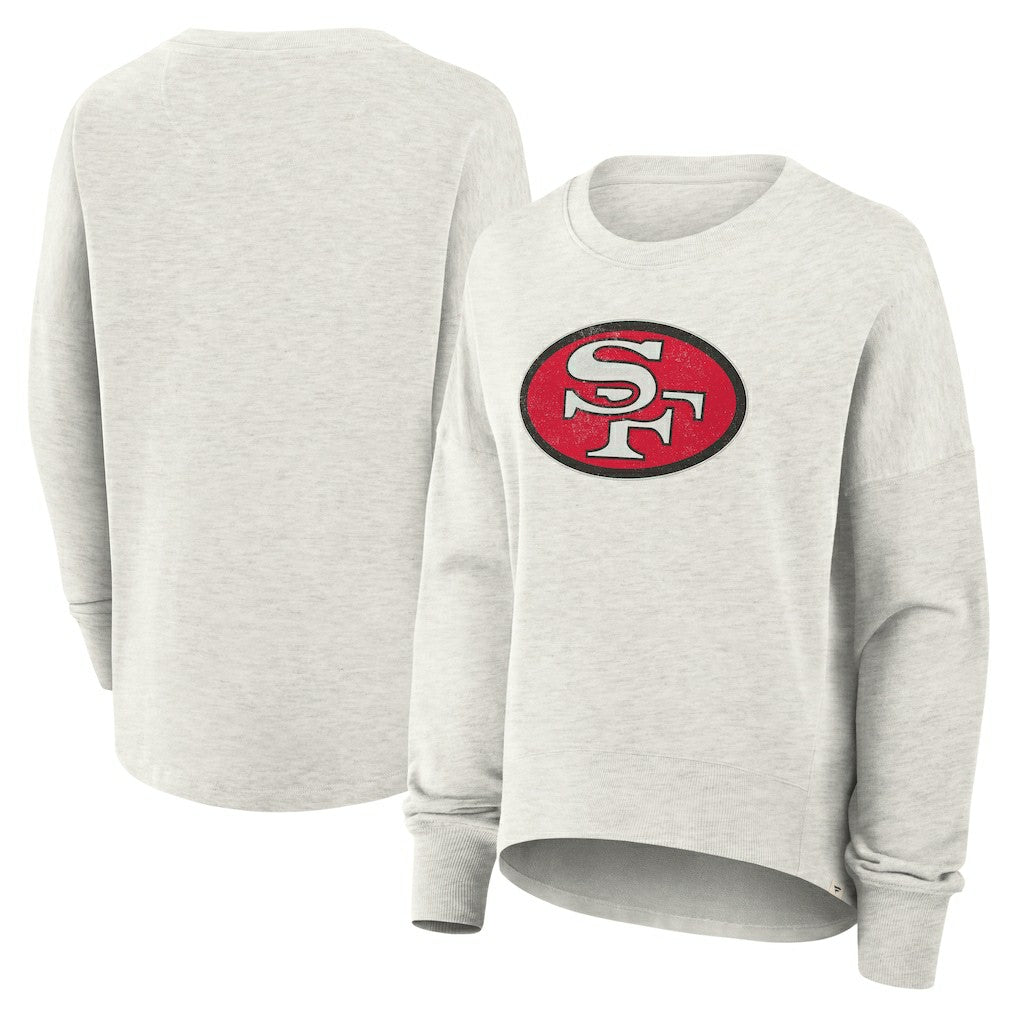 San Francisco 49ers Women's Oversized Hometown Pullover Sweatshirt Heather Gray
