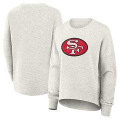San Francisco 49ers Women's Oversized Hometown Pullover Sweatshirt Heather Gray