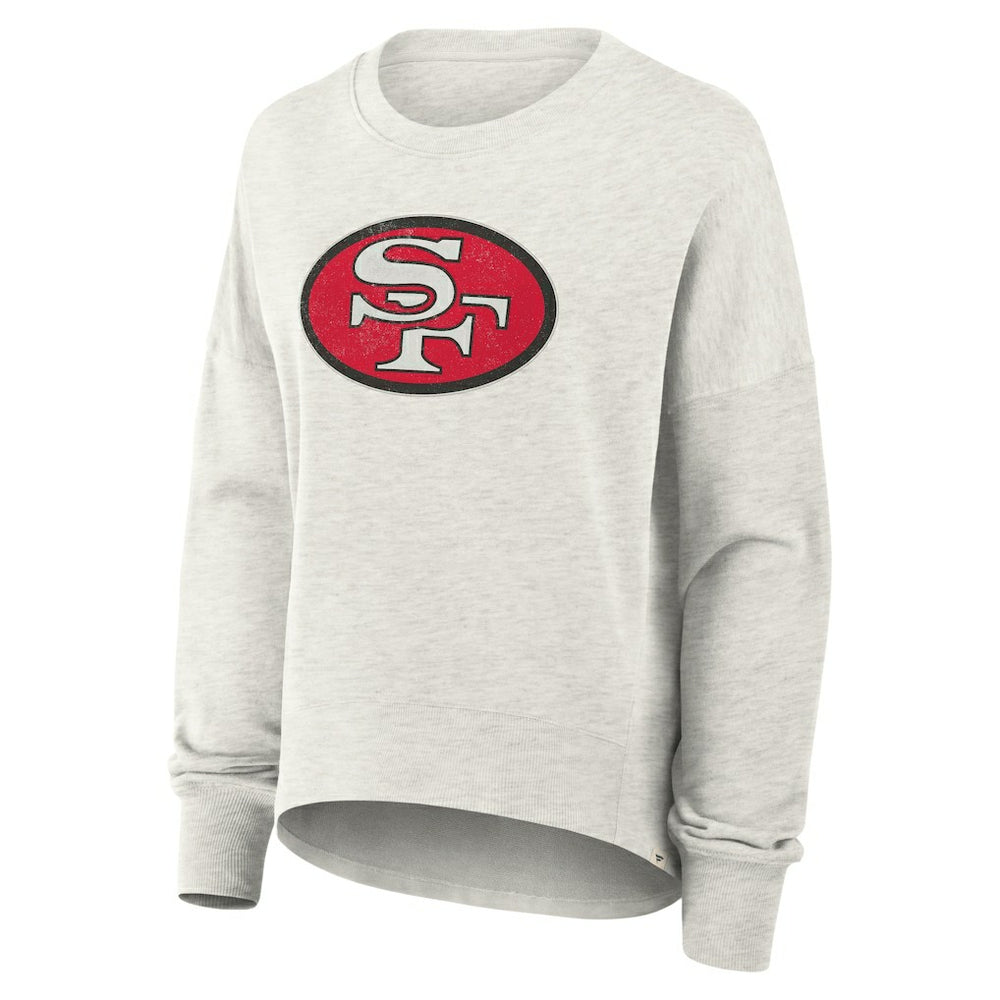 San Francisco 49ers Women's Oversized Hometown Pullover Sweatshirt Heather Gray