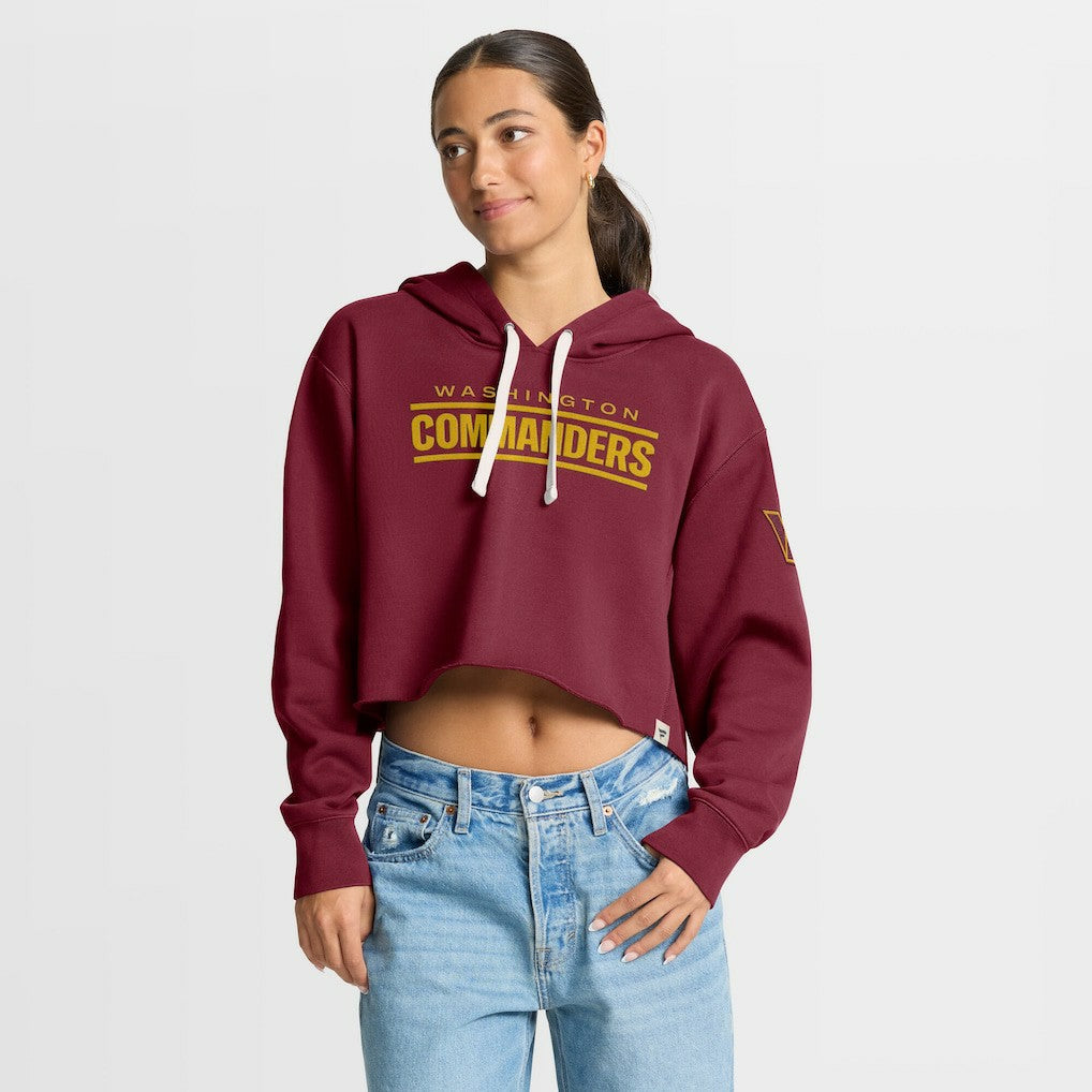 Washington Commanders Women's Oversized Hometown Heritage Cropped Hoodie Burgundy