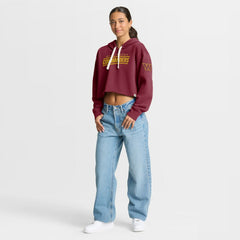Washington Commanders Women's Oversized Hometown Heritage Cropped Hoodie Burgundy