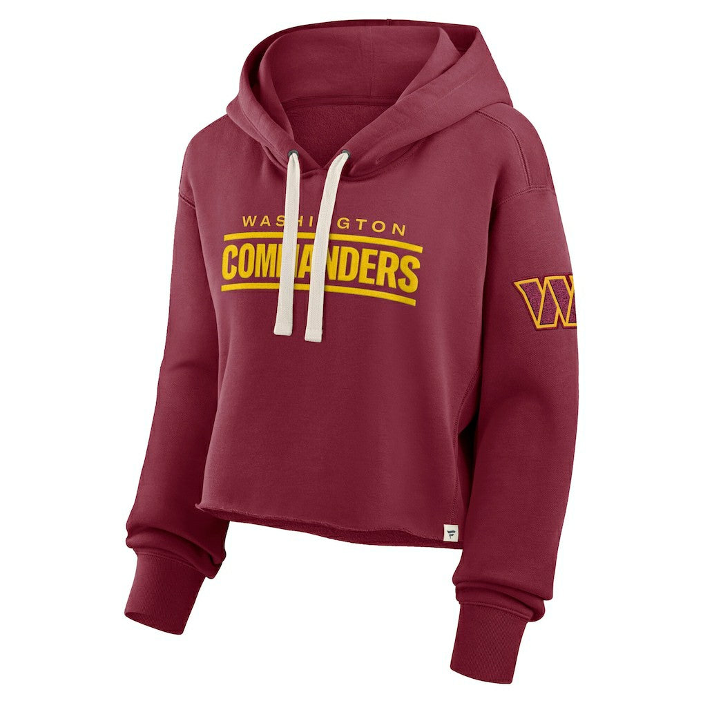 Washington Commanders Women's Oversized Hometown Heritage Cropped Hoodie Burgundy