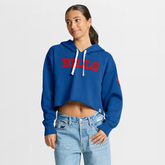 Buffalo Bills Women's Oversized Hometown Heritage Cropped Hoodie Royal