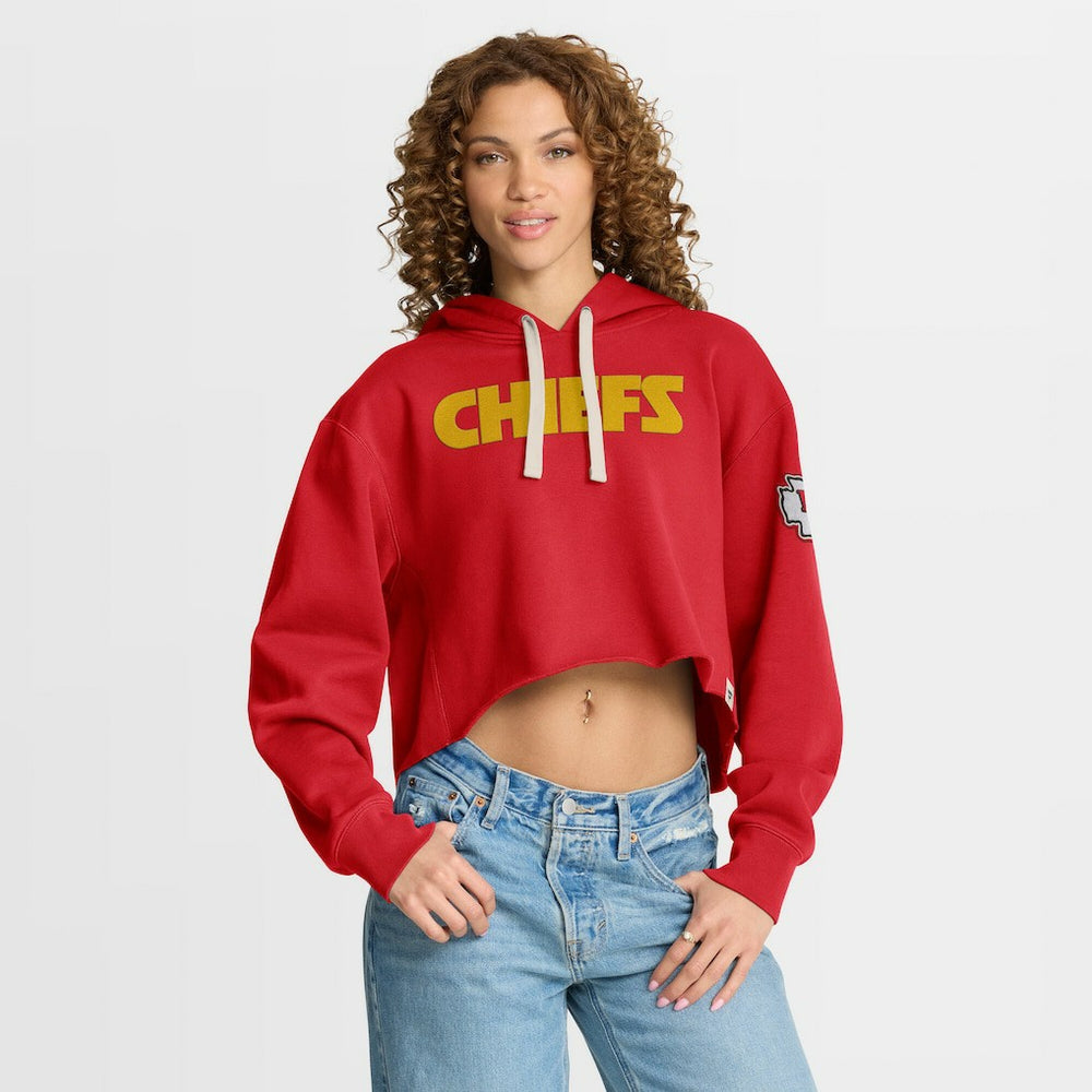 Kansas City Chiefs Women's Oversized Hometown Heritage Cropped Hoodie Red