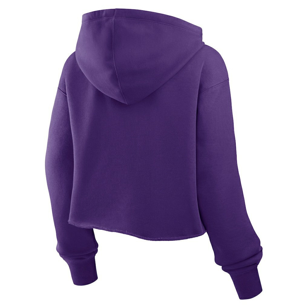 Minnesota Vikings Women's Oversized Hometown Heritage Cropped Hoodie Purple