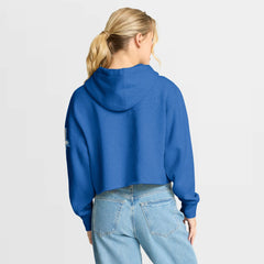 Detroit Lions Women's Oversized Hometown Heritage Cropped Hoodie Blue