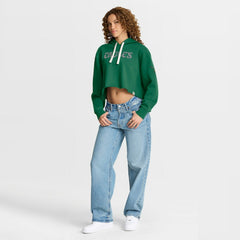 Philadelphia Eagles Women's Oversized Hometown Heritage Cropped Hoodie Kelly Green