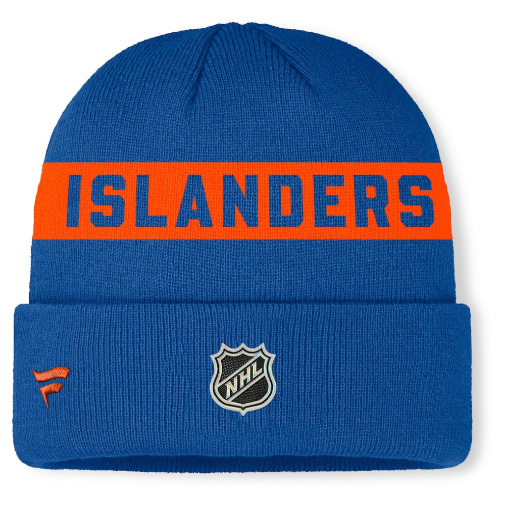 NHL New York Islanders Fanatics Authentic Pro Rink Cuffed Knit Hat - Royal