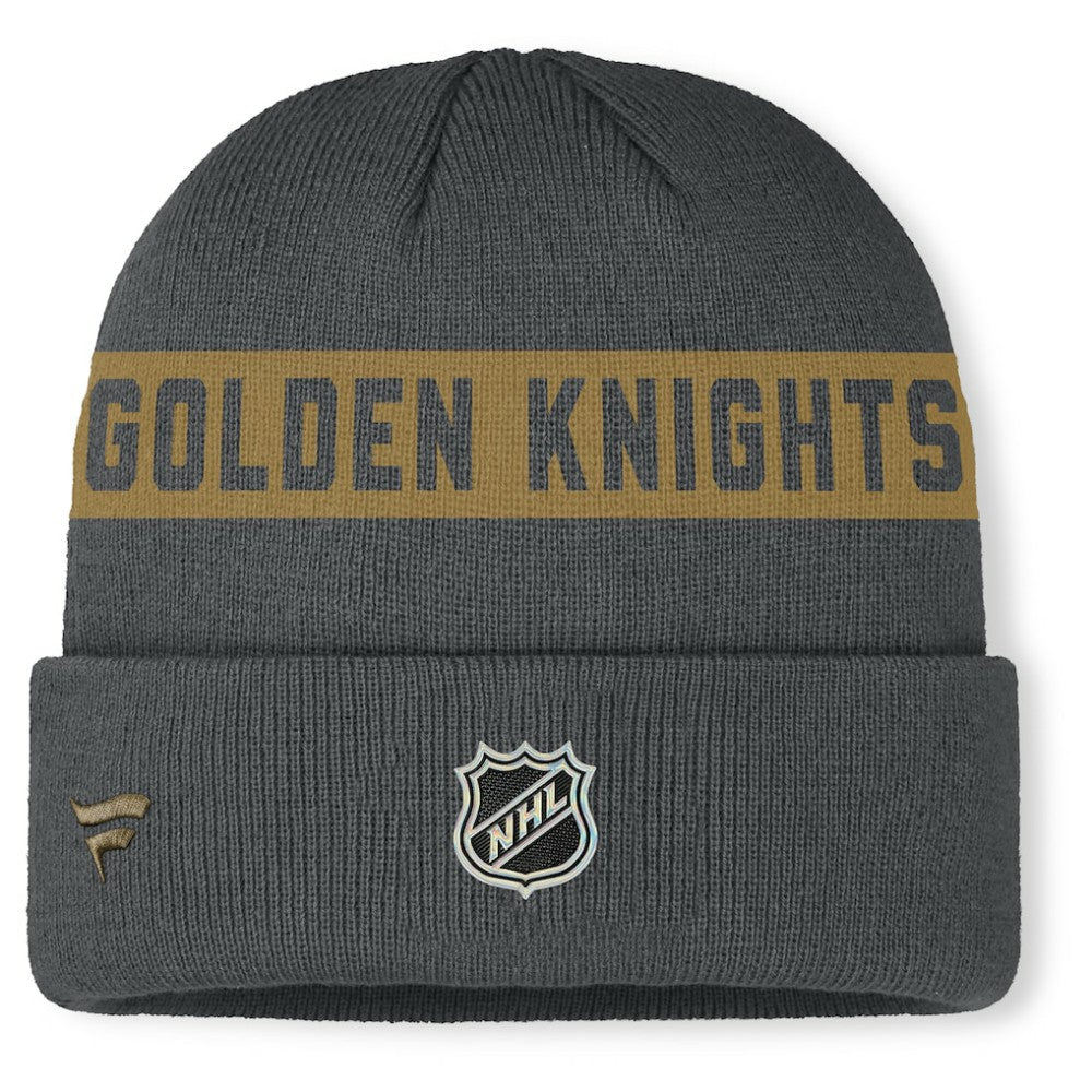 NHL Vegas Golden Knights Fanatics Authentic Pro Rink Cuffed Knit Hat - Gray