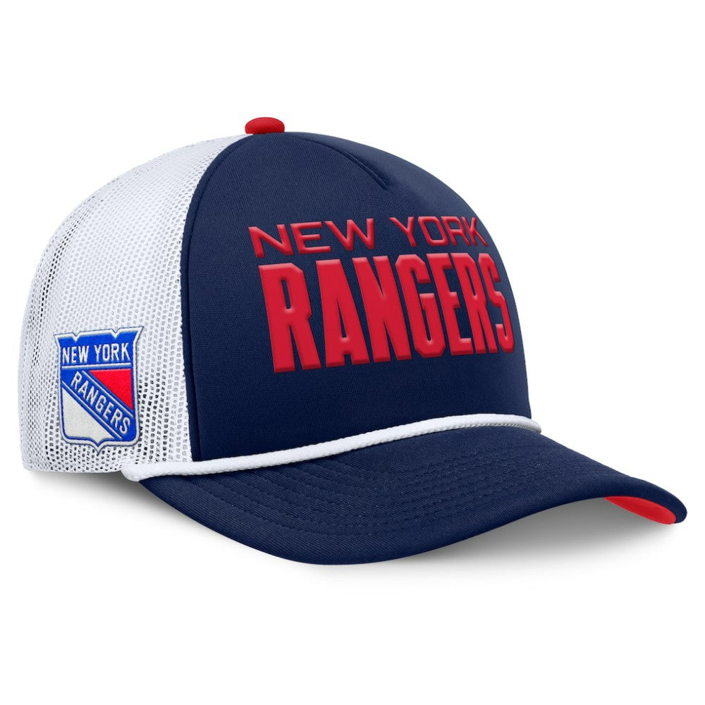 NHL New York Rangers Fanatics Authentic Pro Rink A-Frame Adjustable Hat - Navy/White