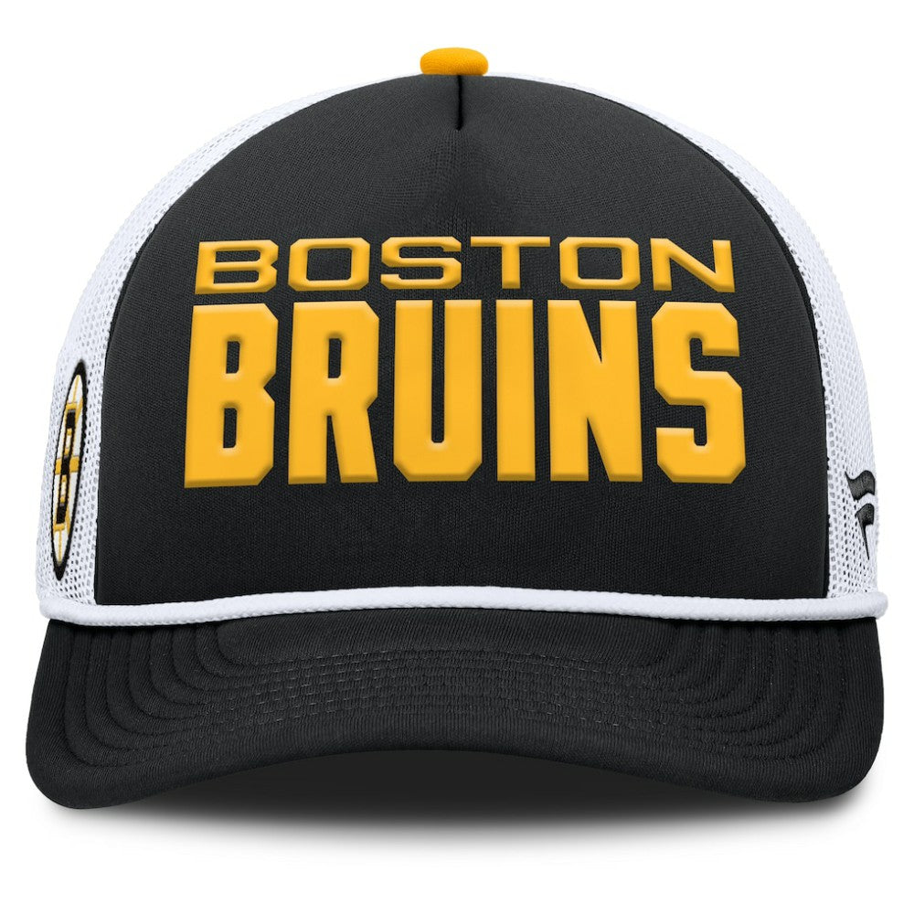 NHL Boston Bruins Fanatics Authentic Pro Rink A-Frame Adjustable Hat - Black/White