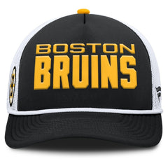 NHL Boston Bruins Fanatics Authentic Pro Rink A-Frame Adjustable Hat - Black/White