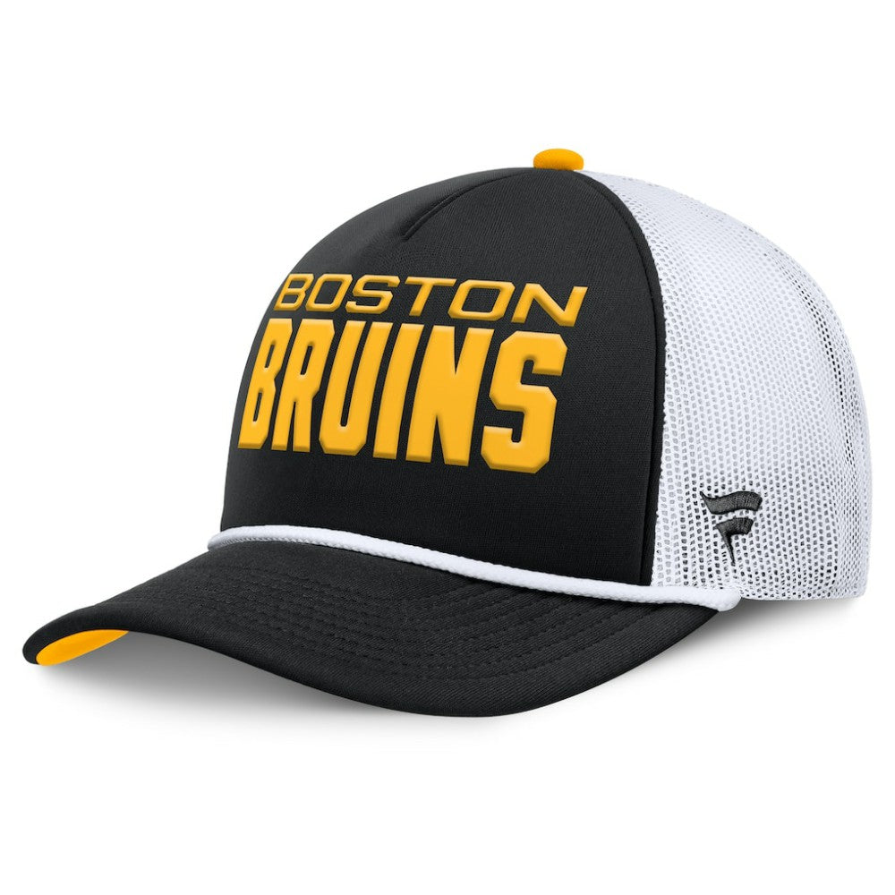 NHL Boston Bruins Fanatics Authentic Pro Rink A-Frame Adjustable Hat - Black/White