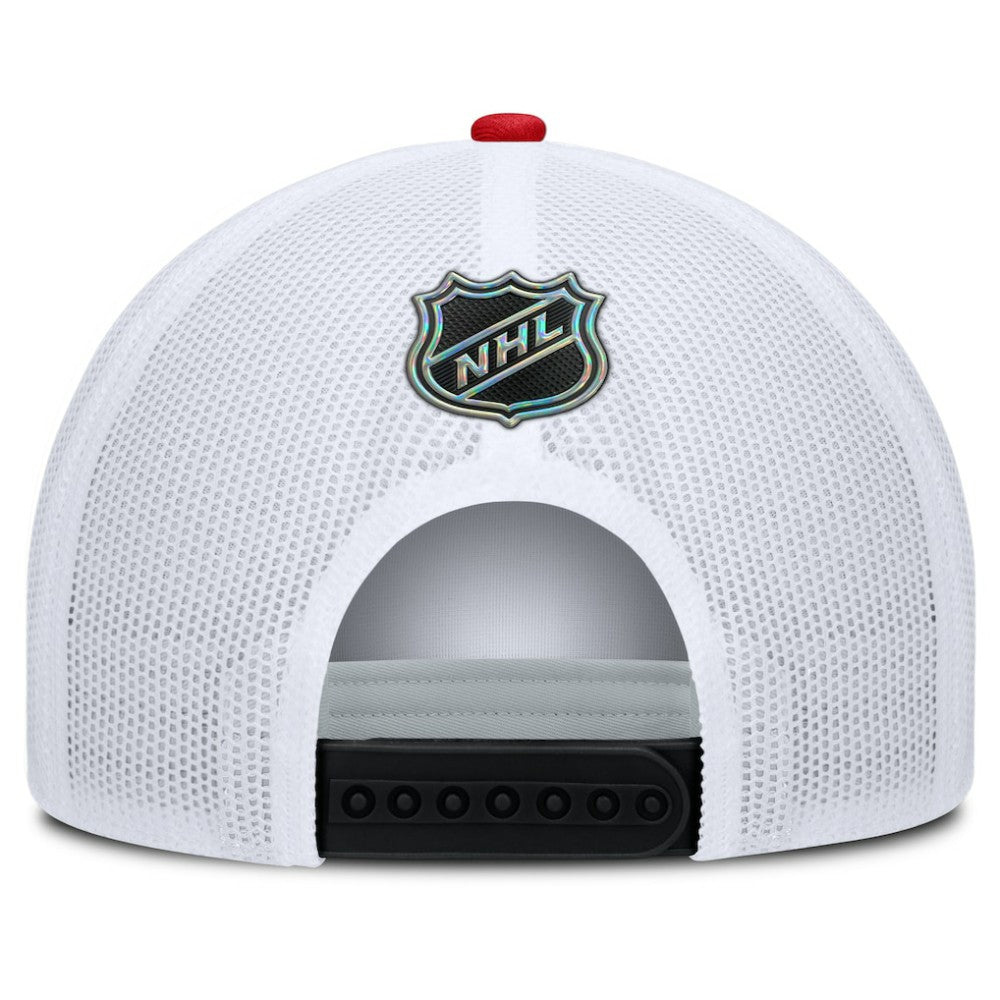 NHL Detroit Red Wings Fanatics Authentic Pro Rink A-Frame Adjustable Hat - Black/White