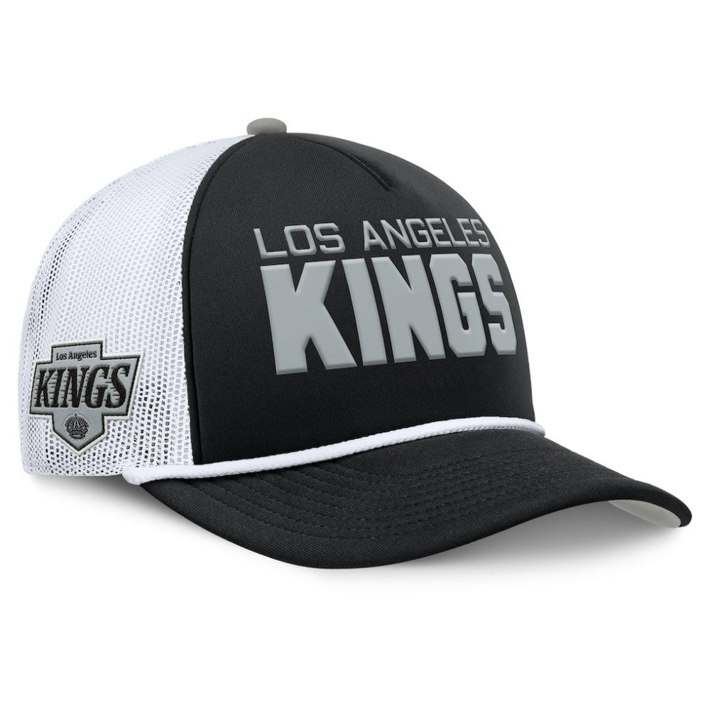 NHL Los Angeles Kings Fanatics Authentic Pro Rink A-Frame Adjustable Hat - Black/White