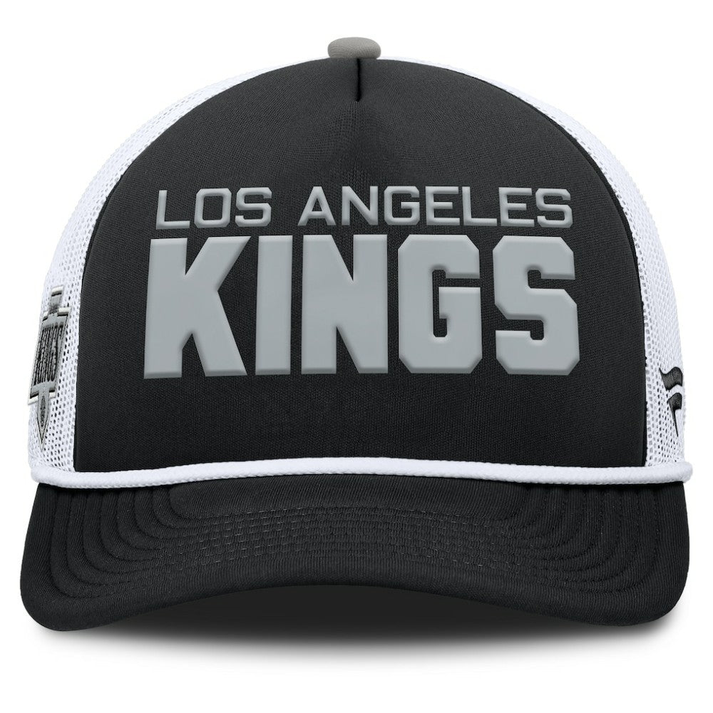 NHL Los Angeles Kings Fanatics Authentic Pro Rink A-Frame Adjustable Hat - Black/White