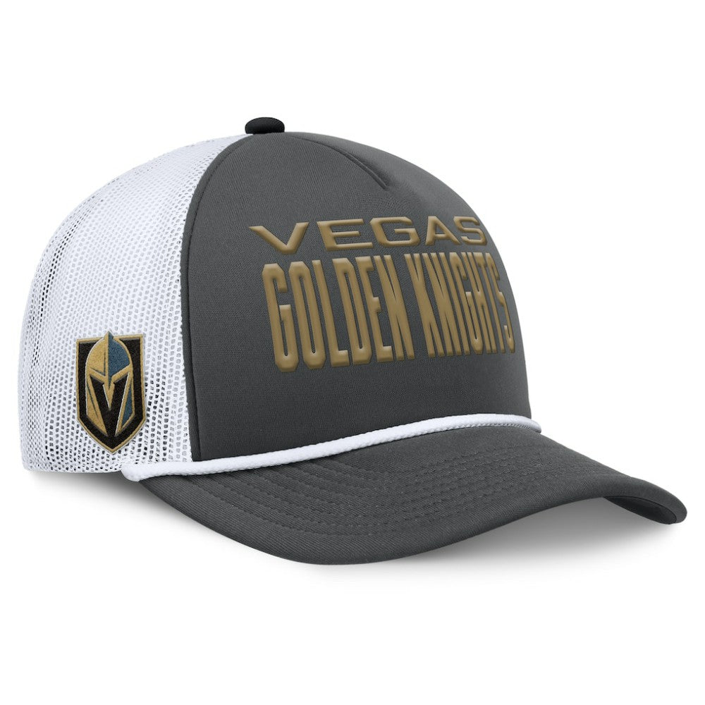 NHL Vegas Golden Knights Fanatics Authentic Pro Rink A-Frame Adjustable Hat - Charcoal/White