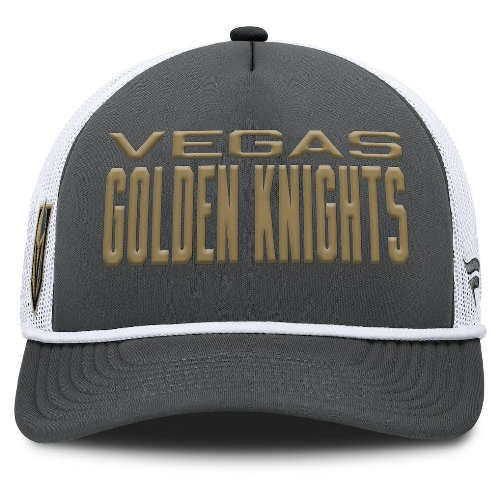 NHL Vegas Golden Knights Fanatics Authentic Pro Rink A-Frame Adjustable Hat - Charcoal/White