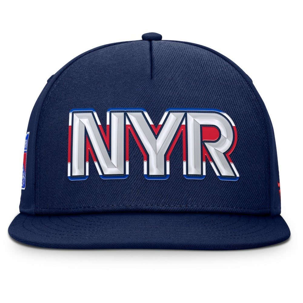 NHL New York Rangers Fanatics Authentic Pro Rink Team Code Snapback Hat - Navy