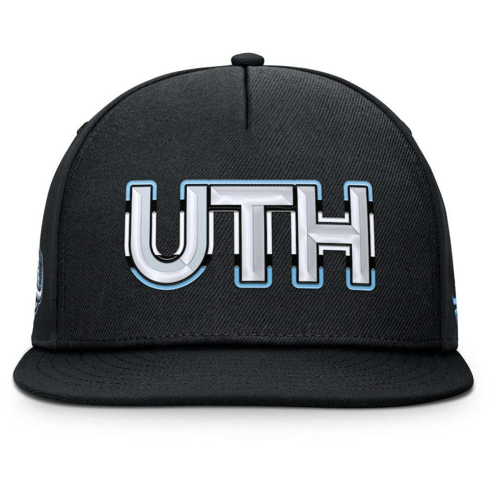 NHL Utah Mammoth Fanatics Authentic Pro Rink Team Code Snapback Hat - Black