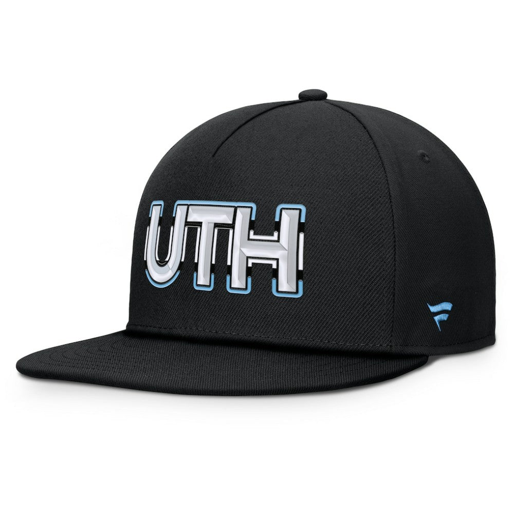 NHL Utah Mammoth Fanatics Authentic Pro Rink Team Code Snapback Hat - Black