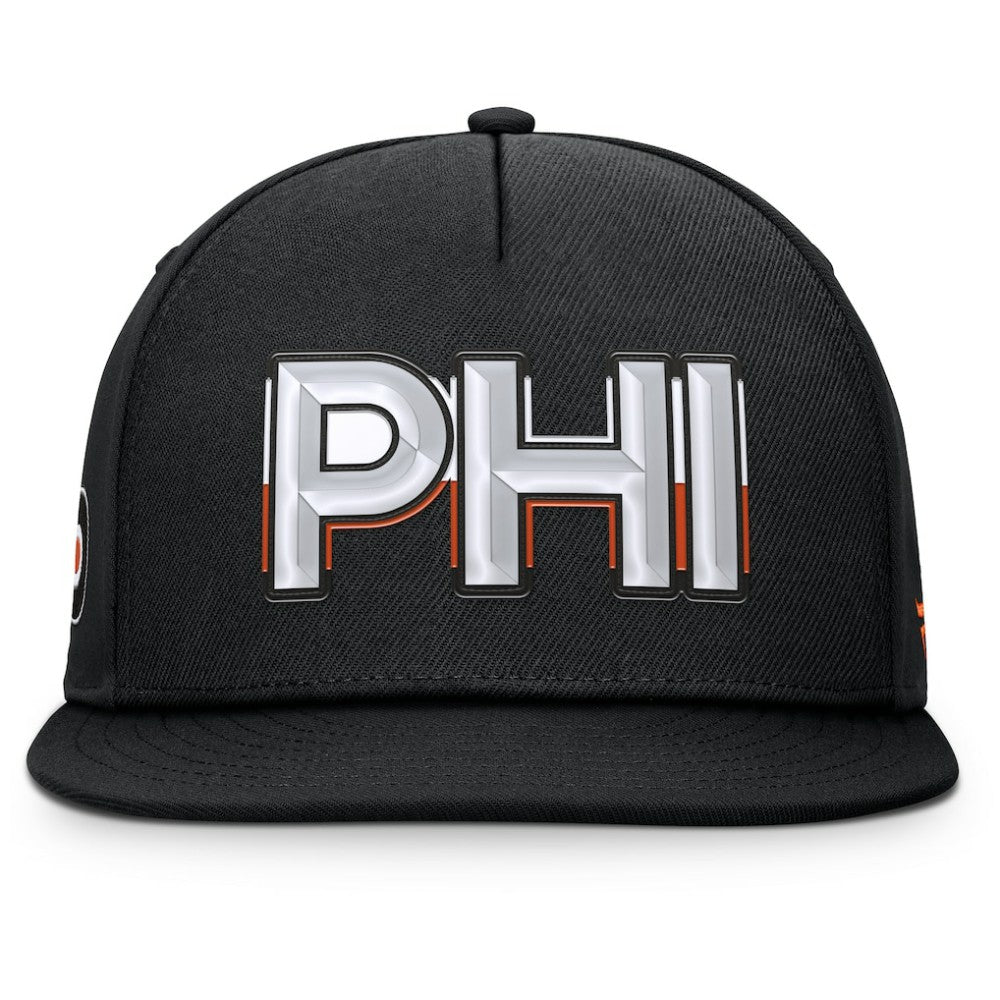 NHL Philadelphia Flyers Fanatics Authentic Pro Rink Team Code Snapback Hat - Black