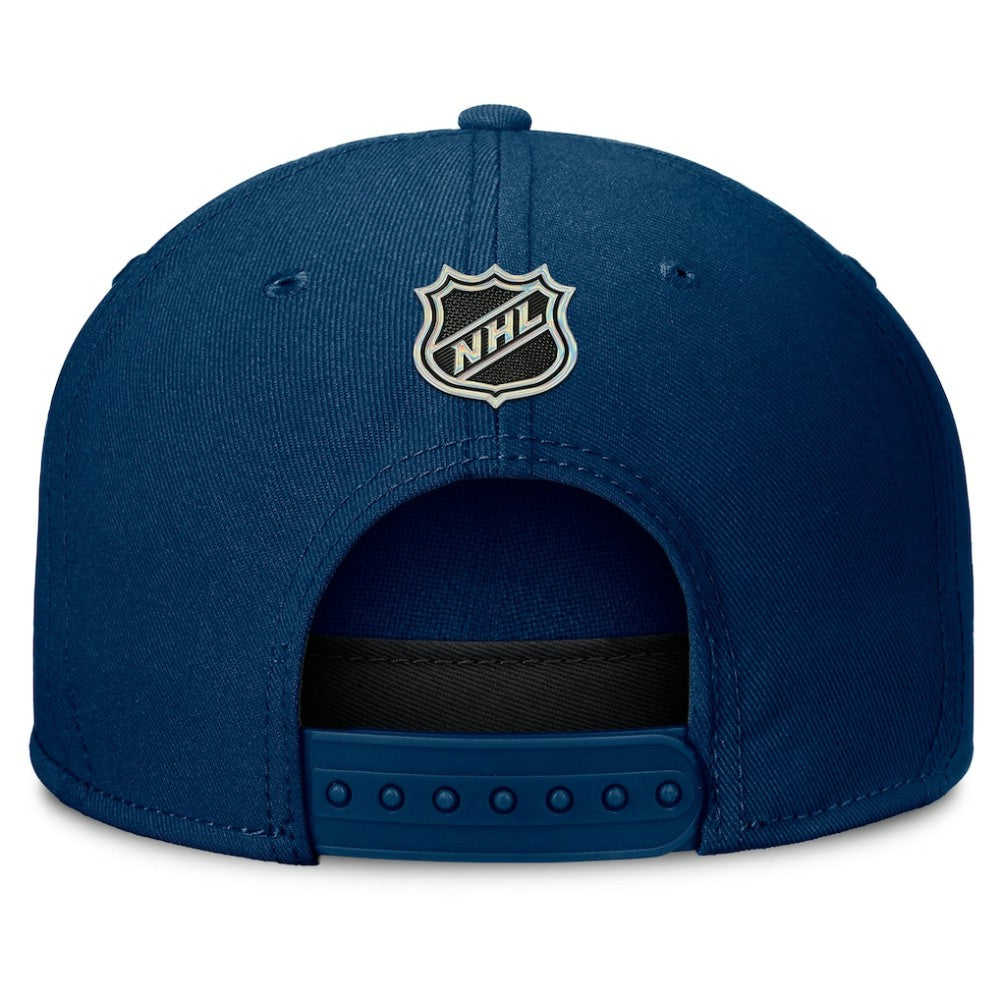 NHL Seattle Kraken Fanatics Authentic Pro Rink Team Code Snapback Hat - Deep Sea Blue