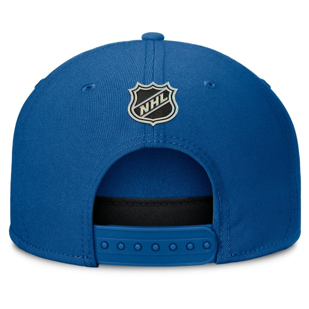 NHL St. Louis Blues Fanatics Authentic Pro Rink Team Code Snapback Hat - Blue