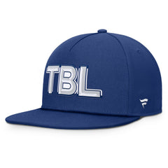 NHL Tampa Bay Lightning Fanatics Authentic Pro Rink Team Code Snapback Hat - Blue