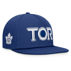 NHL Toronto Maple Leafs Fanatics Authentic Pro Rink Team Code Snapback Hat - Blue