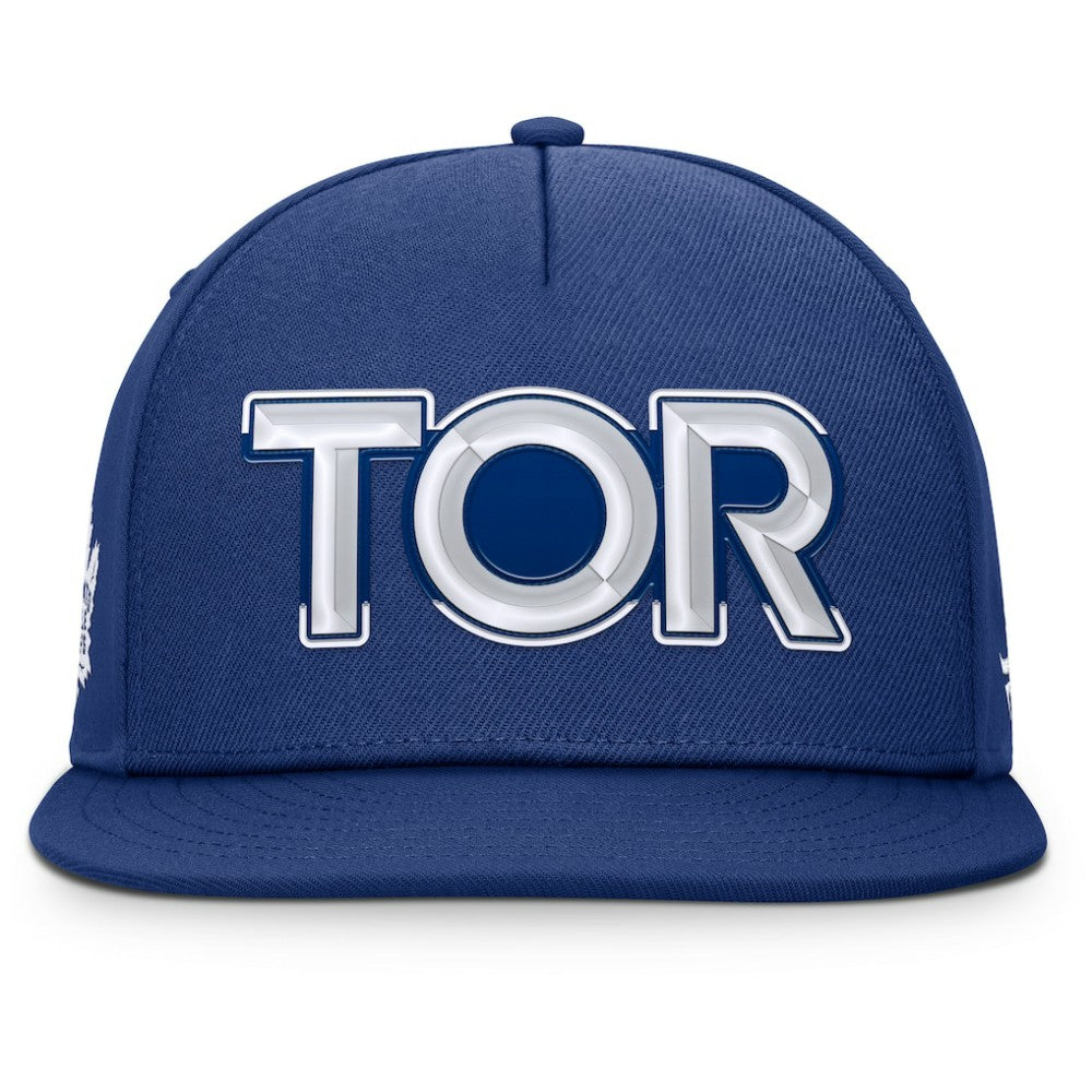 NHL Toronto Maple Leafs Fanatics Authentic Pro Rink Team Code Snapback Hat - Blue