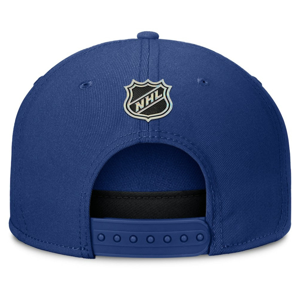 NHL Toronto Maple Leafs Fanatics Authentic Pro Rink Team Code Snapback Hat - Blue