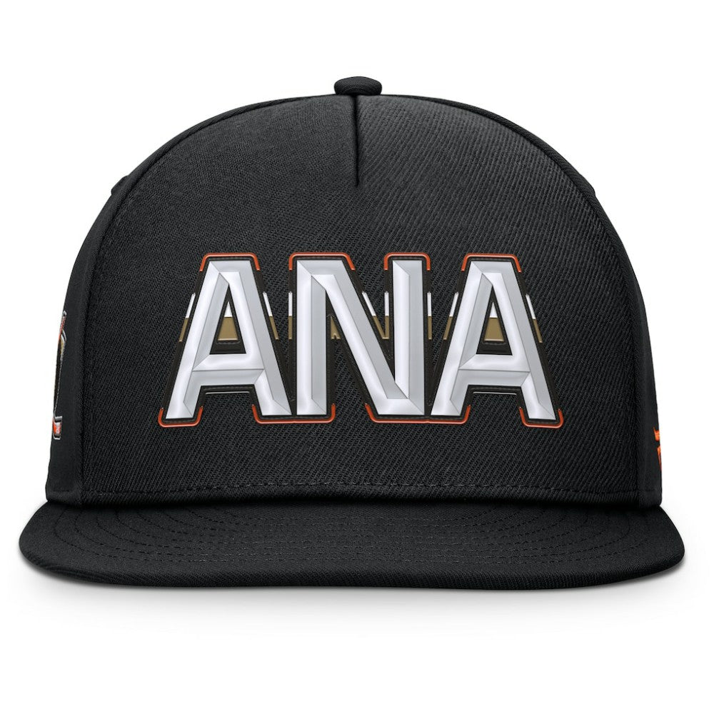 NHL Anaheim Ducks Fanatics Authentic Pro Rink Team Code Snapback Hat - Black