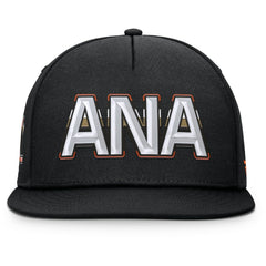 NHL Anaheim Ducks Fanatics Authentic Pro Rink Team Code Snapback Hat - Black
