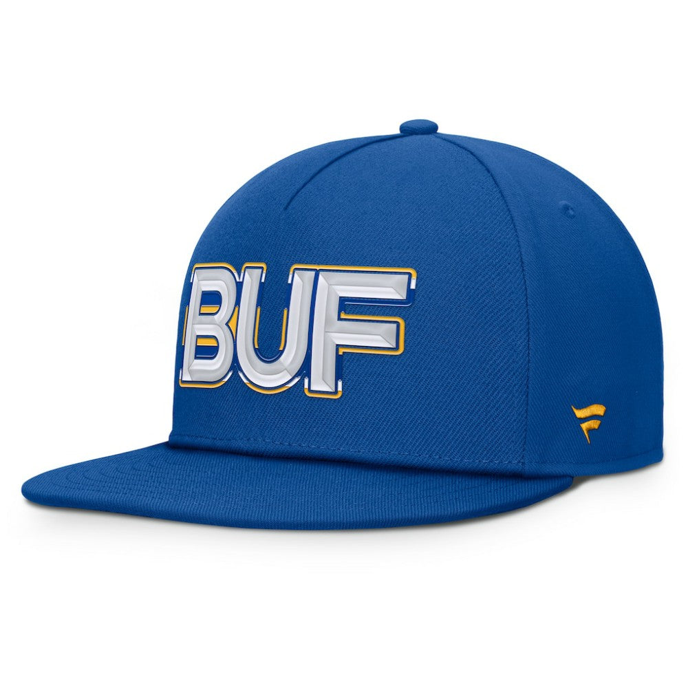 NHL Buffalo Sabres Fanatics Authentic Pro Rink Team Code Snapback Hat - Royal