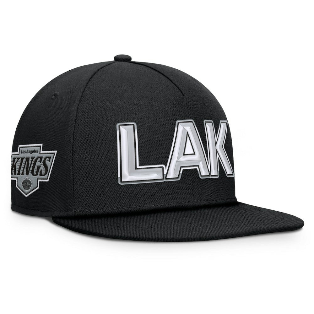 NHL Los Angeles Kings Fanatics Authentic Pro Rink Team Code Snapback Hat - Black