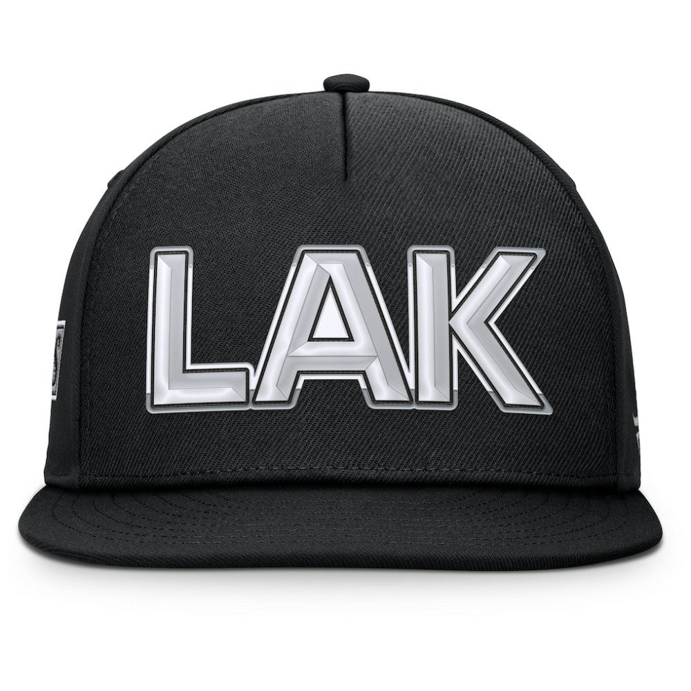 NHL Los Angeles Kings Fanatics Authentic Pro Rink Team Code Snapback Hat - Black