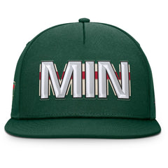 NHL Minnesota Wild Fanatics Authentic Pro Rink Team Code Snapback Hat - Green