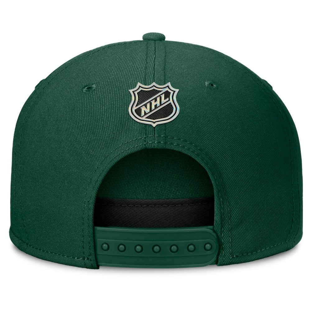 NHL Minnesota Wild Fanatics Authentic Pro Rink Team Code Snapback Hat - Green