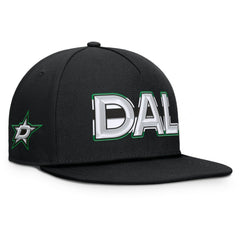 NHL Dallas Stars Fanatics Authentic Pro Rink Team Code Snapback Hat - Black