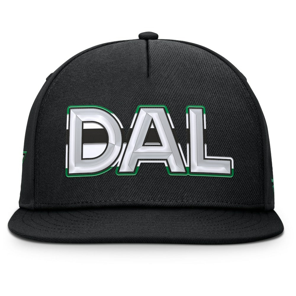 NHL Dallas Stars Fanatics Authentic Pro Rink Team Code Snapback Hat - Black