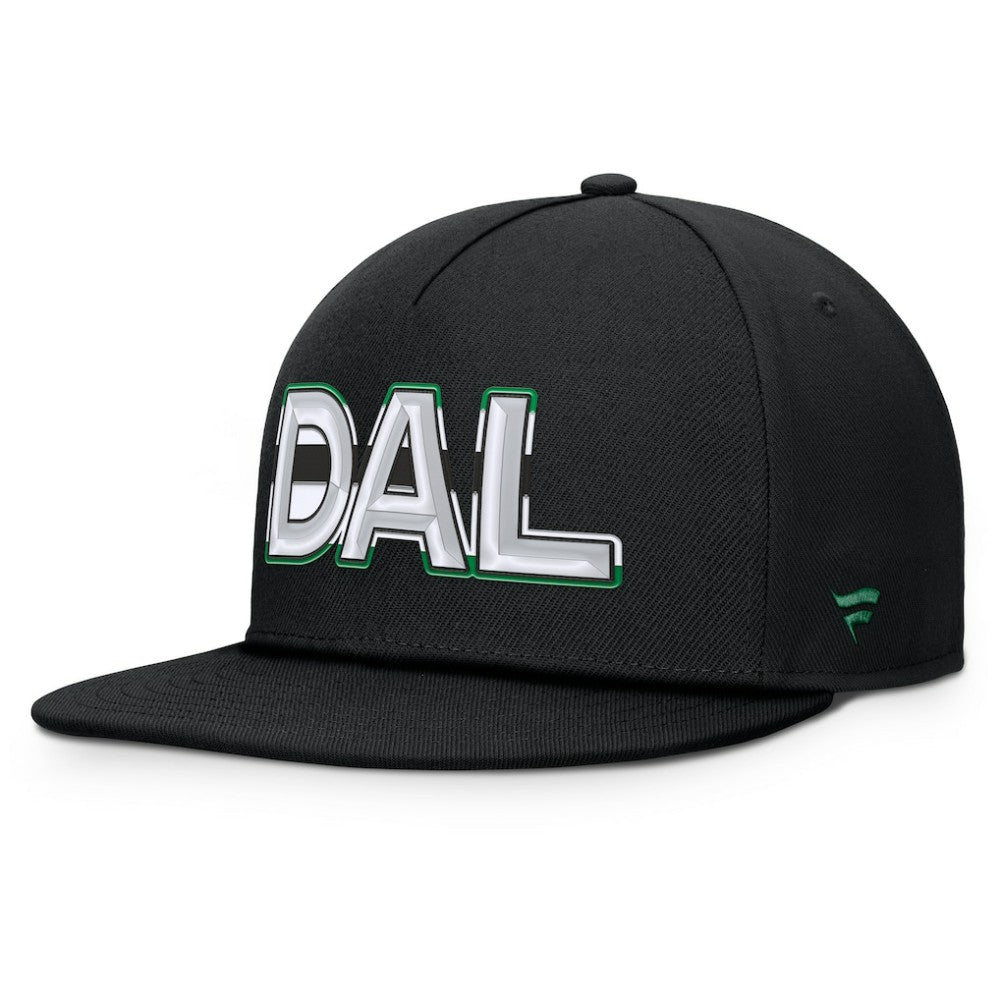 NHL Dallas Stars Fanatics Authentic Pro Rink Team Code Snapback Hat - Black