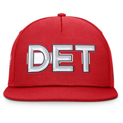 NHL Detroit Red Wings Fanatics Authentic Pro Rink Team Code Snapback Hat - Red
