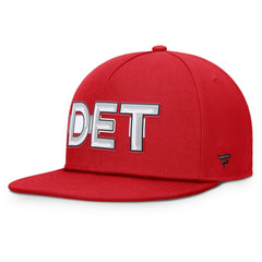 NHL Detroit Red Wings Fanatics Authentic Pro Rink Team Code Snapback Hat - Red